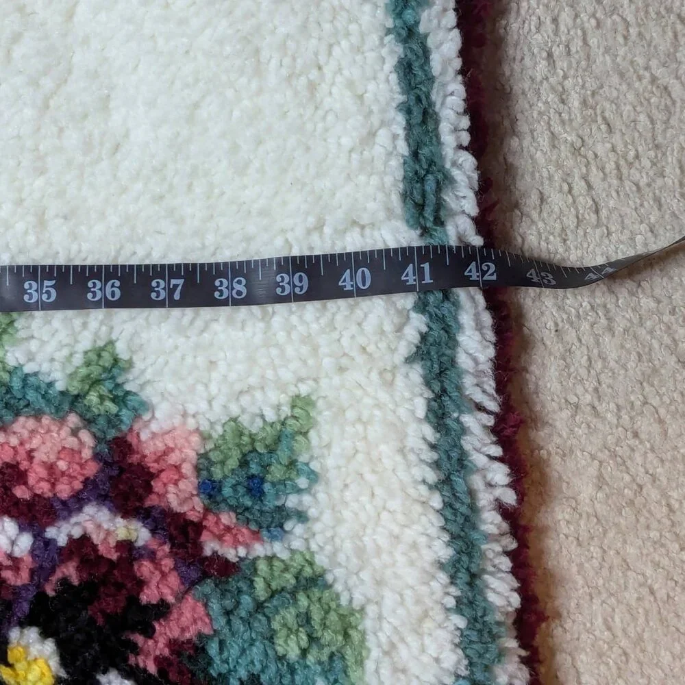Handmade Colorful Pansy Soft Large Latch Hook Rug 42
